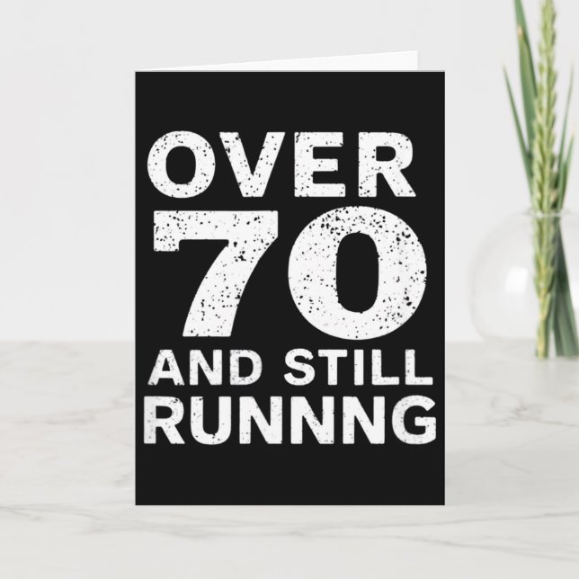 Carte 70th Birthday Older Runners Over The Hill 70 Runni (Devant)