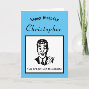 Carte 70th Birthday Retro Cartoon Funny Personalized