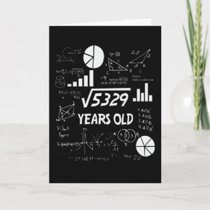 Carte 72 ans Enseignant en mathématiques Anniversaires 7