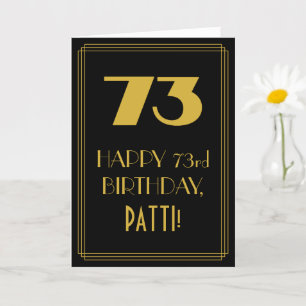 Carte 73e anniversaire ~ Art Déco Inspiré Look "73" & No