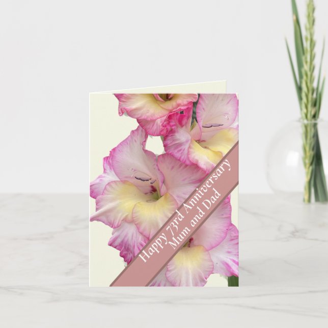 Carte 73e anniversaire modifiable (Devant)