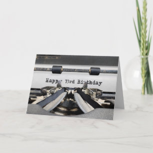 Carte 73e anniversaire Retro Typewriter