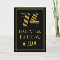 74e anniversaire : Art Déco Inspiré Look "74" & No