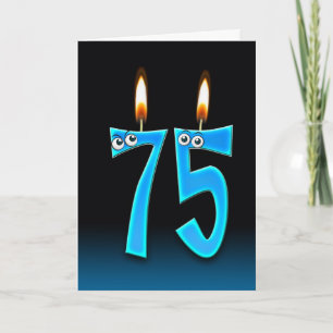 Carte 75e anniversaire bougies