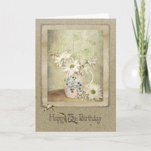 Carte 75e anniversaire Daisy Bouquet