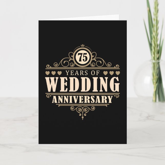 Carte 75e anniversaire du Mariage (Devant)