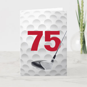 Carte 75e anniversaire Golf Ball Design