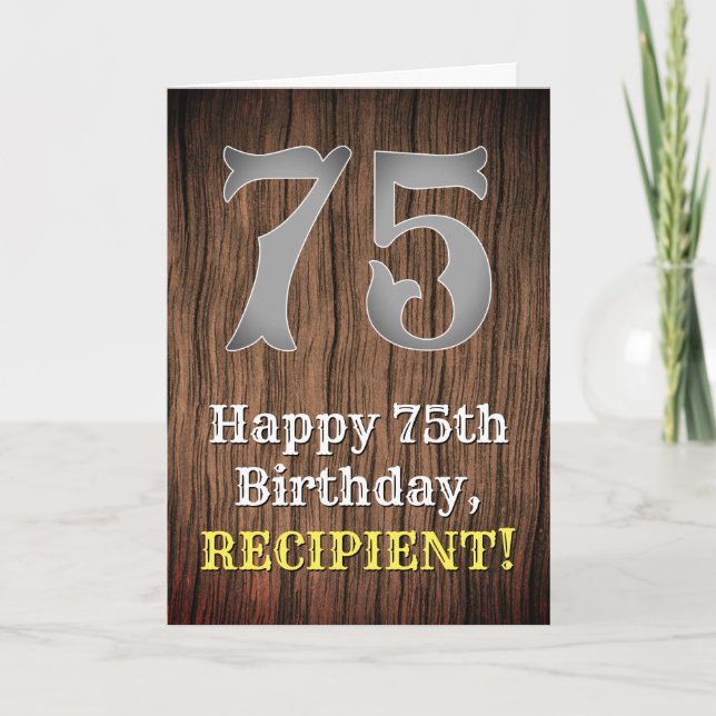Carte 75e anniversaire : Pays inspiré par l'Ouest Look,  (Devant)