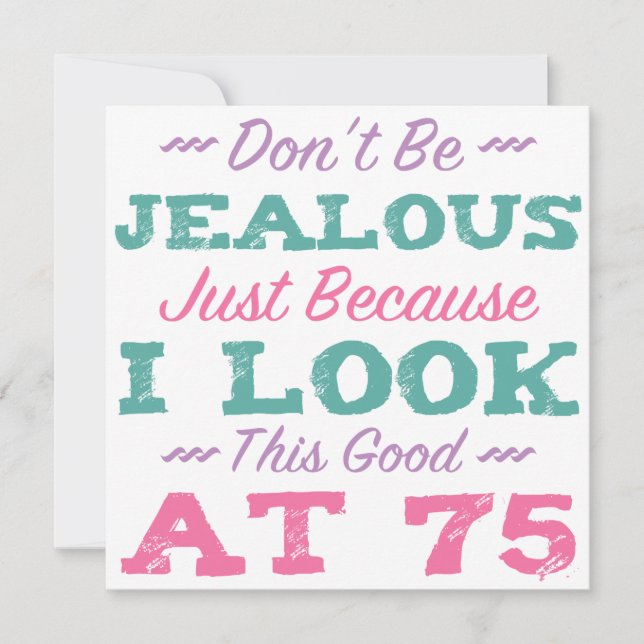 Carte 75e anniversaire pour les femmes (Devant)