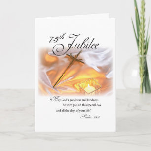 Carte 75e Jubilé Vie religieuse, Nun, Cross Candle