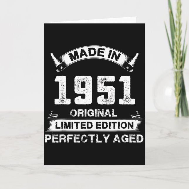 Carte 75th Birthday Gift For Legends Made In 1951 75 Yea (Devant)