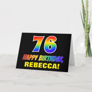 Carte 76e anniversaire : audacieux, amusant, simple, arc