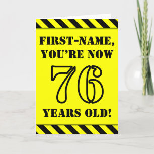 Carte 76e anniversaire : Jeu de style de crayon amusant 