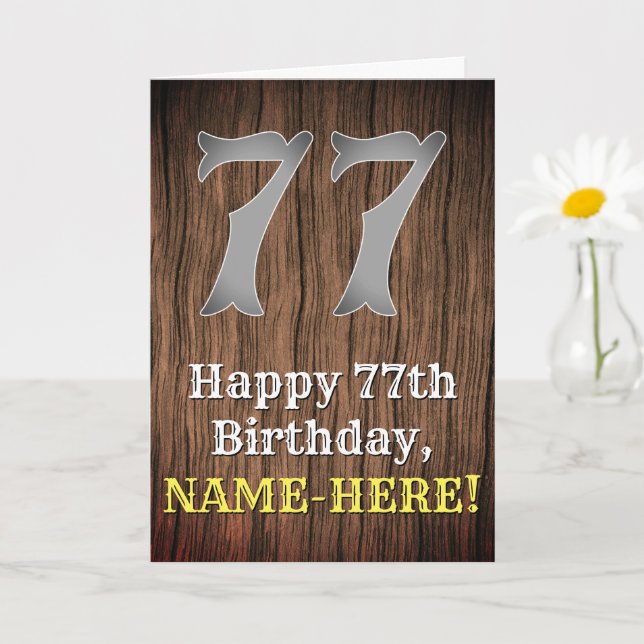 Carte 77e anniversaire : Pays inspiré par l'Ouest Look,  (Petite plante)