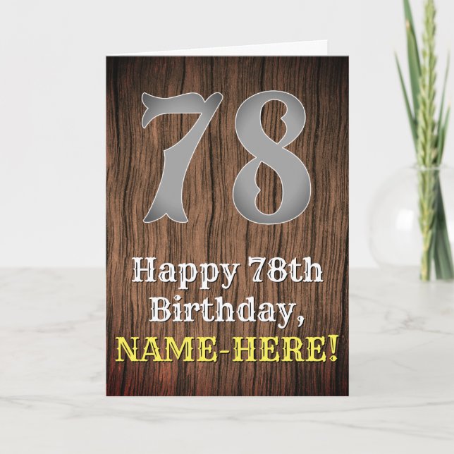 Carte 78e anniversaire : Pays inspiré par l'Ouest Look,  (Devant)