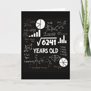 Carte 79 Ans Enseignant en mathématiques Anniversaires 7