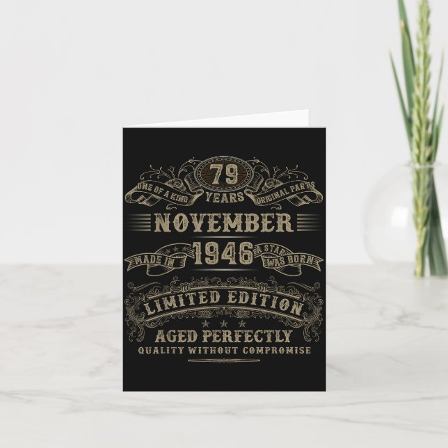 Carte 79 Year Old 79th Bday November 1946 Limited Editio (Devant)