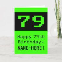 79e anniversaire : Nerdy / Geeky Style "79" et nom