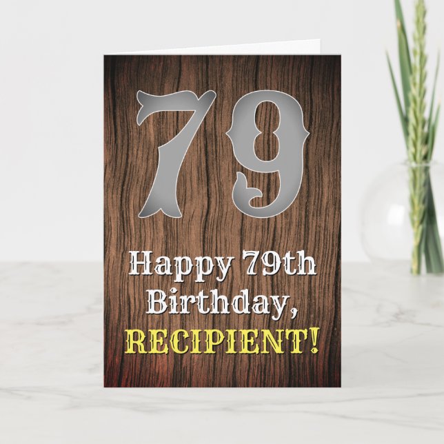 Carte 79e anniversaire : Pays inspiré par l'Ouest Look,  (Devant)