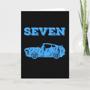 Carte 7 Ans 7e anniversaire Boy Muscle Voiture