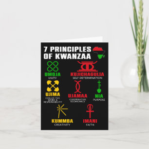 Carte 7 Principes De La Célébration De Kwanzaa Pan Afric