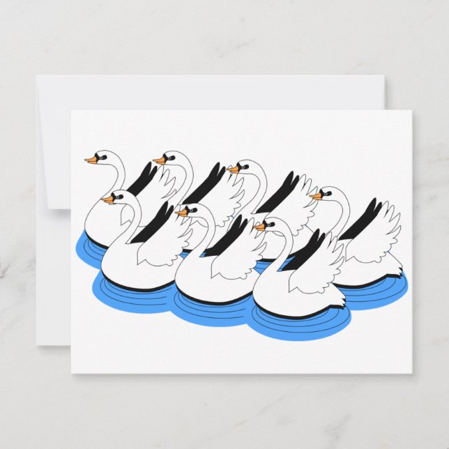 Carte 7 Swans Natation (Devant)
