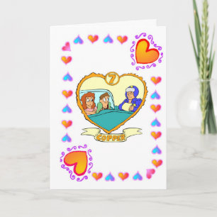 Carte 7e anniversaire - Cuivre