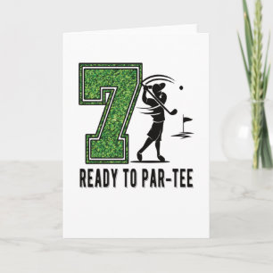 Carte 7e Birthday Poison Golf Player 7 Year Old Boy