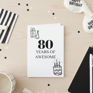 Carte 80 ans de 80e anniversaire extraordinaire