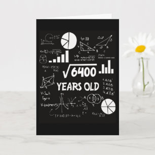 Carte 80 Ans Enseignant de mathématiques Anniversaires 8