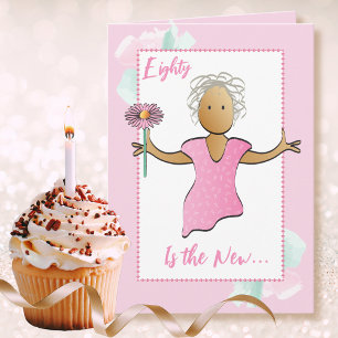 Carte 80 ans et Fabuleux Joyeux Anniversaire Ethnique Ca