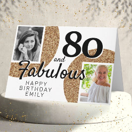 Carte 80 et Fabulous Gold Parties scintillant 2 Photo 80