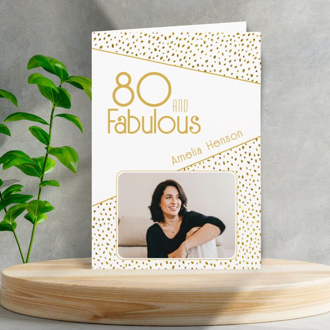 Carte 80 et Fabulous Gold Parties scintillant Photo 80e  (Créateur téléchargé)