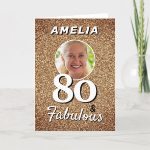 Carte 80 et Fabulous Gold Parties scintillant Photo 80e 