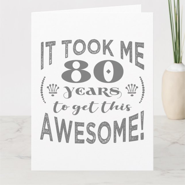 Carte 80e anniversaire Awesome (Devant)