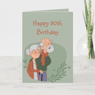 Carte 80e anniversaire de Funny Golden Years Old Age