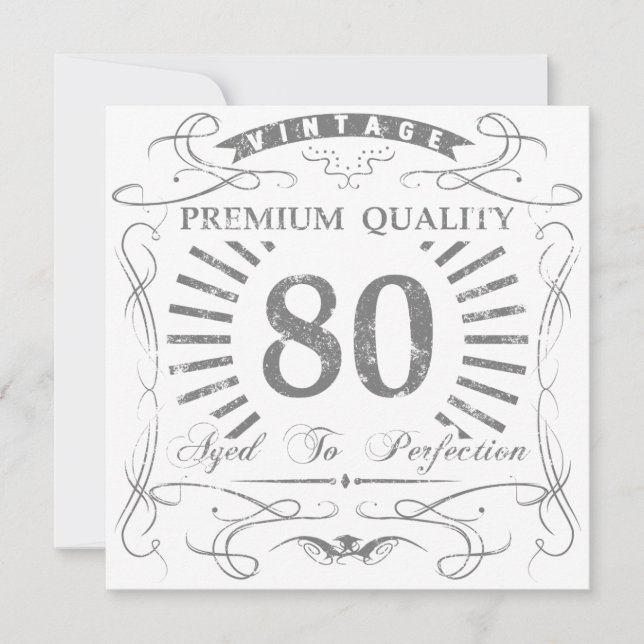 Carte 80e anniversaire Gag cadeau (Devant)
