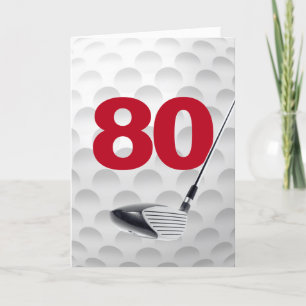 Carte 80e anniversaire Golf Ball Design
