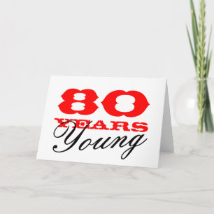 Carte 80e anniversaire pour 80 ans jeunes hommes o