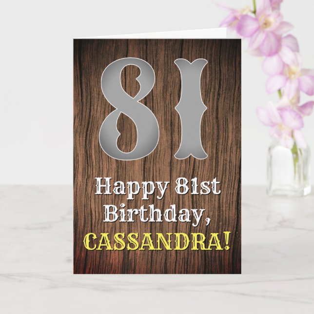Carte 81e anniversaire : Pays inspiré par l'Ouest Look,  (Orchidée)