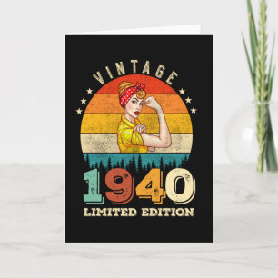 Carte 82 ans Femmes Anniversaire 1940 Vintage 82e annive