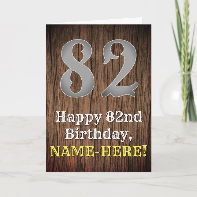 Carte 82e anniversaire : Pays inspiré par l'Ouest Look,  (Devant)