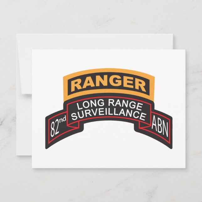 Carte 82e Défilement LRS aéroporté, onglet Ranger (Devant)