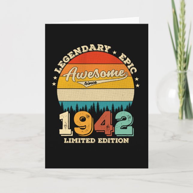 Carte 83 Ans 1942 Retro Awesome 83e anniversaire Cadeau (Devant)