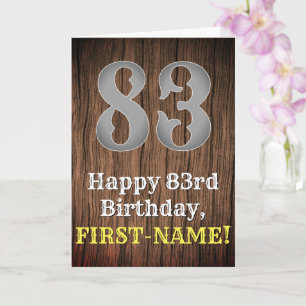 Carte 83e anniversaire : Pays inspiré par l'Ouest Look, 