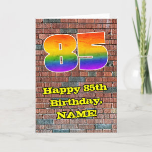 Carte 85e anniversaire : Arc en ciel inspiré par les gra