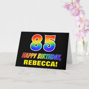 Carte 85e anniversaire : Bold, amusant, simple, arc-en-c