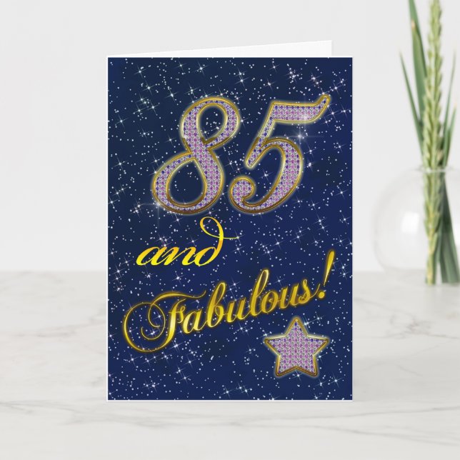 Carte 85e anniversaire de la someone Fabulous (Devant)
