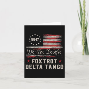 Carte 8647 Foxtrots Deltas Tangos Débardeur du drapeau a