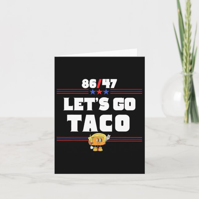 Carte 86 47 Allons Taco Us Drapeau 86 47 Patriotique Amu (Devant)